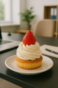 Sahnetörtchen auf Teller